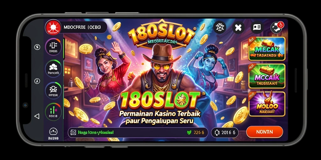 Tampilan menarik dari gameplay Kasino dalam 180SLOT.