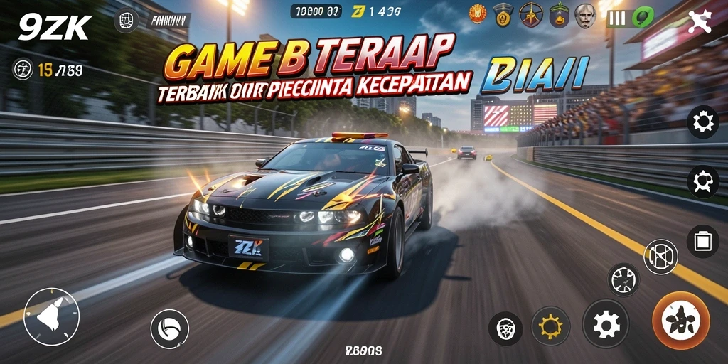 Gameplay intens dan mendebarkan dari game balap 9ZK.