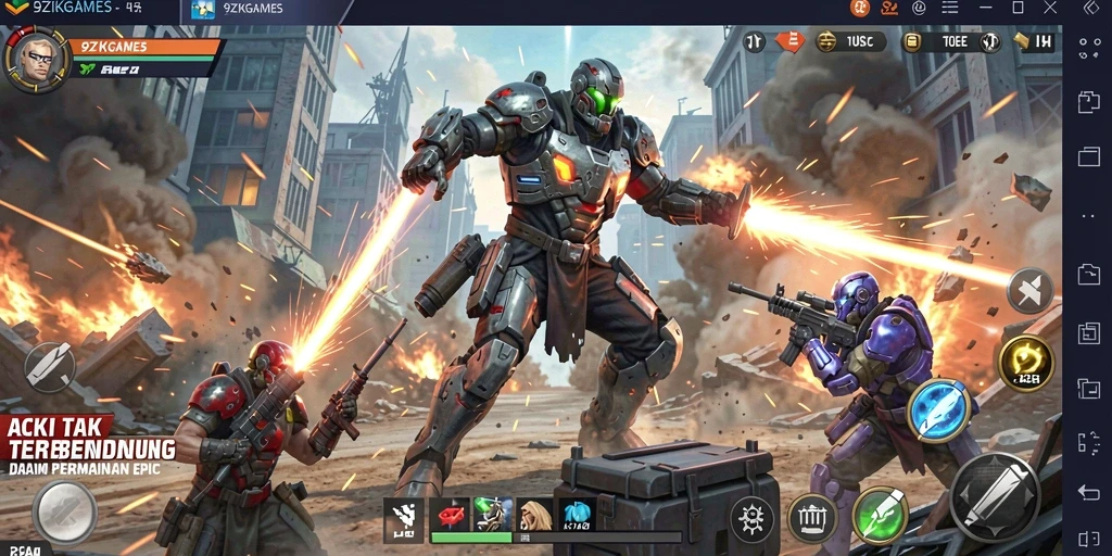 Tampilan gameplay seru di dunia penuh aksi.