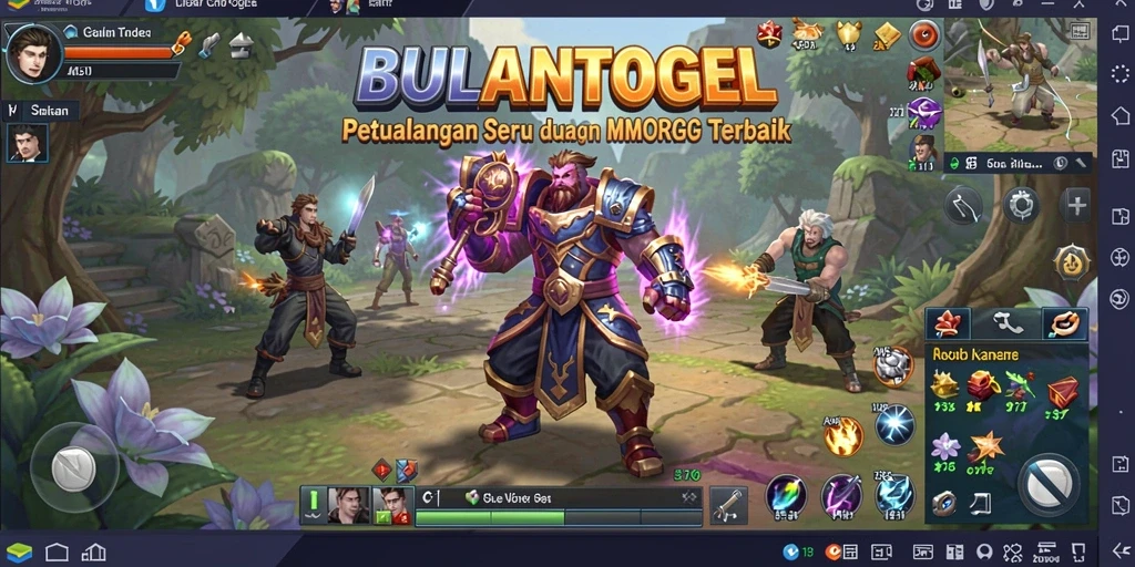 Tampilan gameplay BULANTOGEL menampilkan petualangan seru dan karakter dinamis.