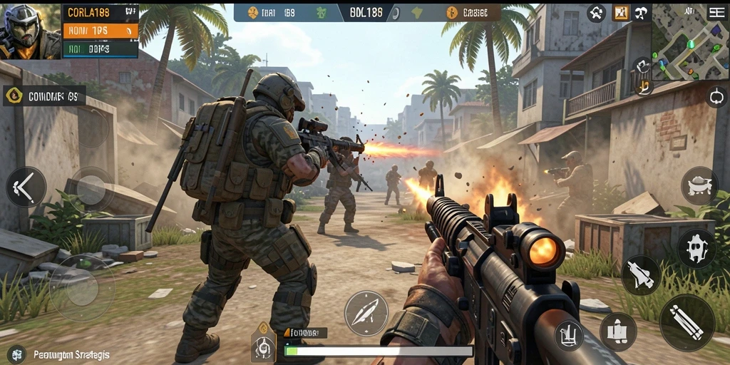 Tampilan gameplay seru dan menarik dari CORLA188 dalam momen pertempuran.