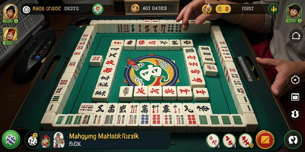 Tampilan permainan Mahjong yang menarik dan interaktif