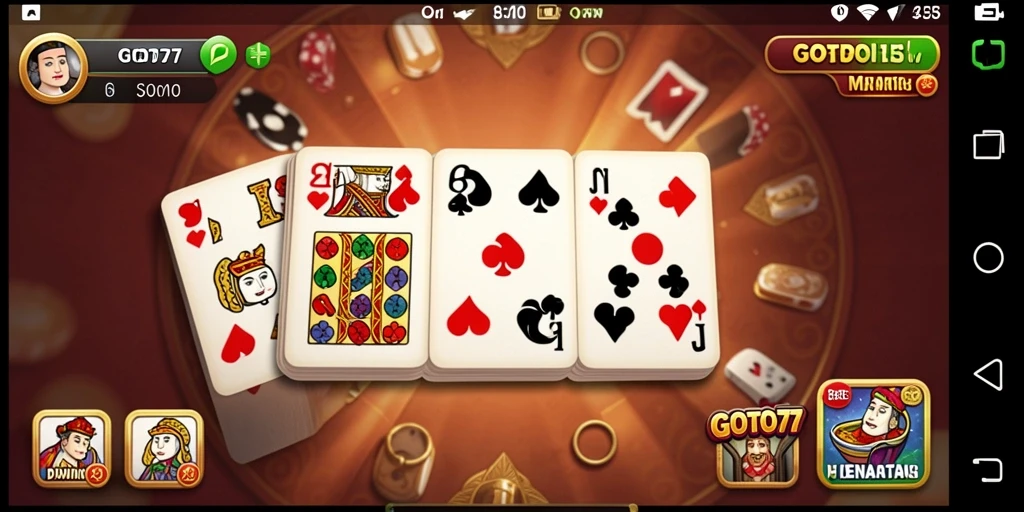 Screenshot GOTO77 menampilkan gameplay Domino yang seru dan interaktif.