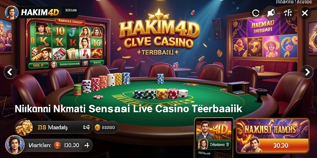 Tampilan gameplay HAKIM4D yang mendebarkan di Live Casino.