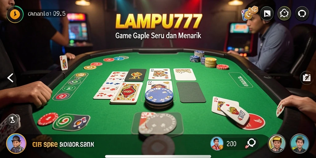 Tangkapan layar gameplay LAMPU777 menampilkan suasana bermain Gaple yang seru.