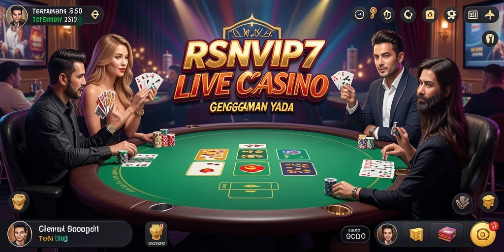 Screenshot RSNVIP7 menampilkan dealer live yang siap membantu pemain.