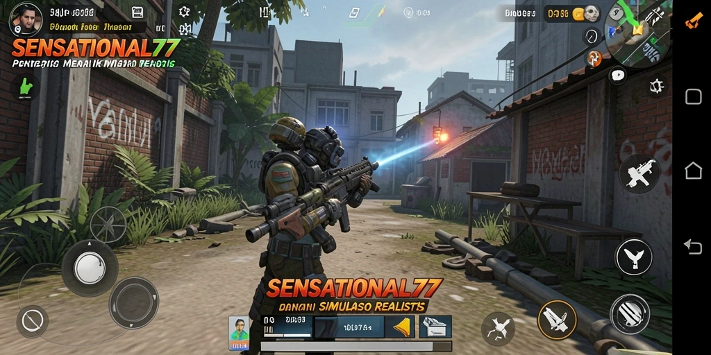 Tampilan gameplay menarik dari SENSATIONAL77 yang menampilkan aksi simulasi.